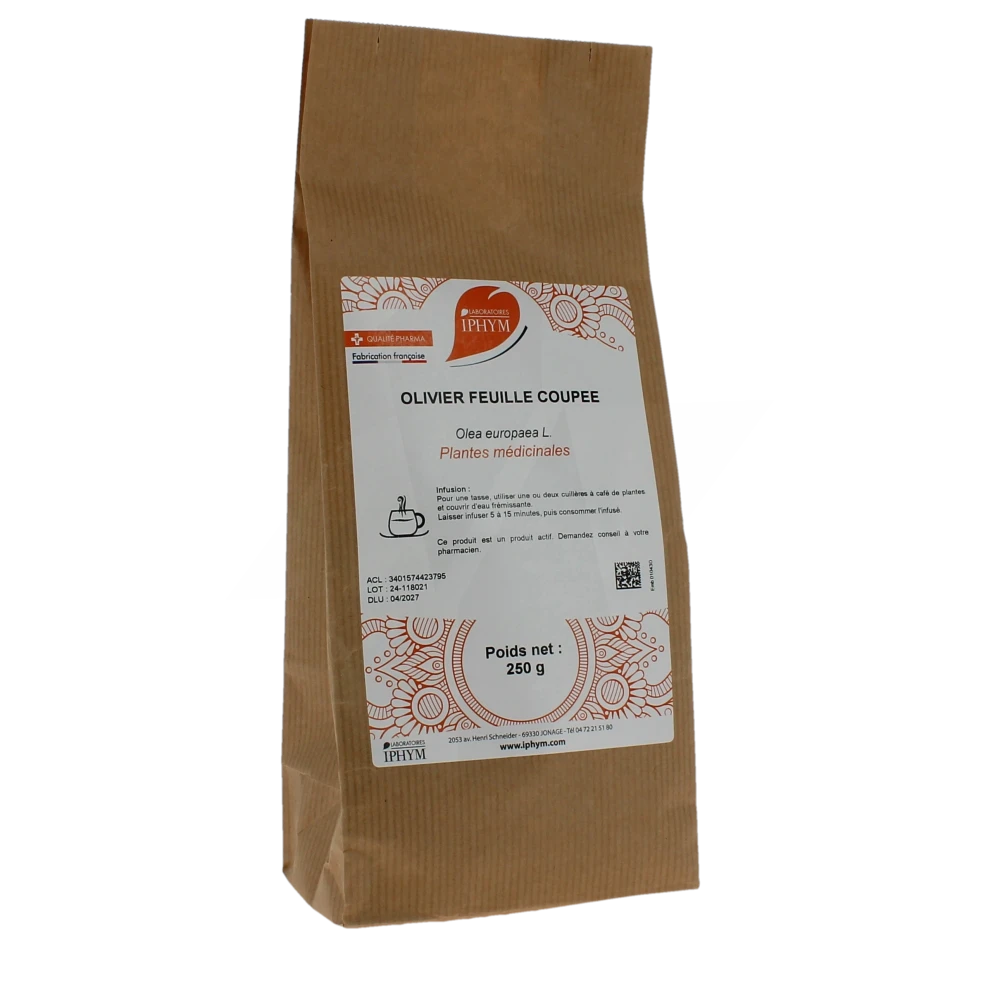 Iphym Santé Olivier Plantes En Vrac Entières Et Coupées 250g