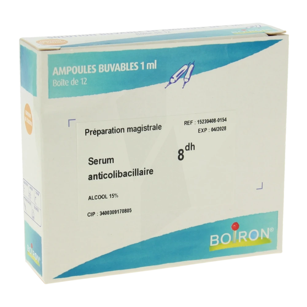 Boiron Serum Anticolibacillaire * 8dh Solution Buvable En Ampoules Boîte De 12 Ampoules