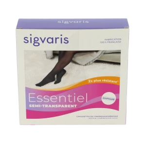Sigvaris Essentiel Semi-transparent Chaussettes  Femme Classe 2 Dune Small Normal