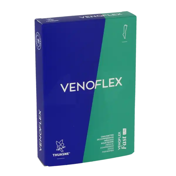 Venoflex Fast 2 Chaussette Lin Femme Ligne Noir Taille 2n