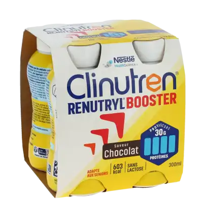 Clinutren Renutryl Booster Nutriment Chocolat 4 Bouteilles/300ml à Noisy-le-Sec