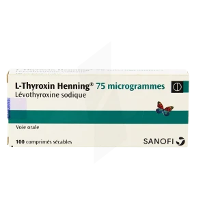 L-thyroxin Henning 75 Microgrammes, Comprimé Sécable