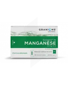 Granions De Manganèse 0,1 Mg/2 Ml Solution Buvable En Ampoule 30 Ampoules/2ml à CHAMPAGNOLE