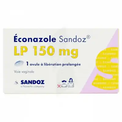 Econazole Sandoz L.p. 150 Mg, Ovule à Libération Prolongée à Blaye