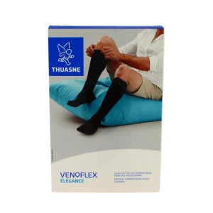 Venoflex Elegance 3 Chaussette Pied Ouvert Homme Noir Taille 2n