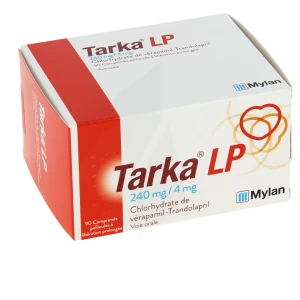 Tarka Lp 240 Mg/4 Mg, Comprimé Pelliculé à Libération Prolongée