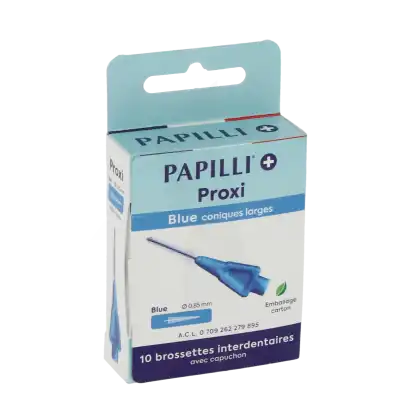 Papilli+ Proxi Bossettes Interdentaires Bleu Conique Large 0,85mm B/10 à Venerque