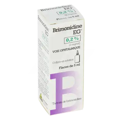 Brimonidine Eg 0,2 % (2 Mg/ml), Collyre En Solution à LIVRON-SUR-DROME