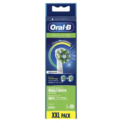 Oral B Cross Action Cleanmaximiser Brossette B/8 à RUMILLY