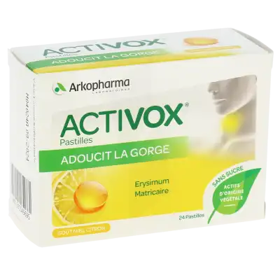 Arkopharma Activox Pastilles sans sucre Miel-Citron B/24