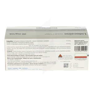 Lidocaine Aguettant 20 Mg/ml Sans Conservateur, Solution Injectable
