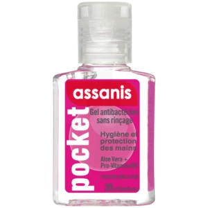 Assanis Pocket Parfumés Gel Antibactérien Mains Bubble Gum 20ml