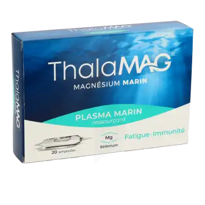Thalamag Plasma Marin Eau De Mer Magnésium Sélénium Solution Buvable 20 Ampoules/10ml à Paris