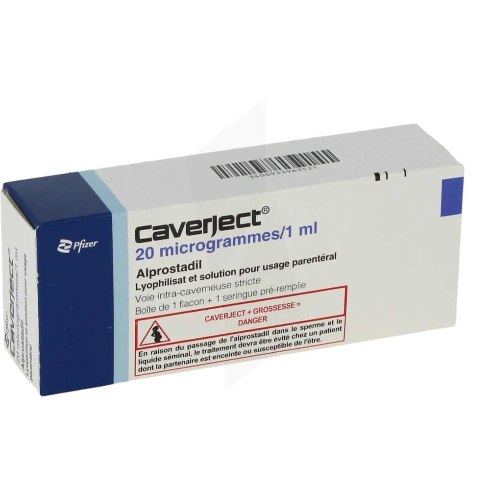 Caverject 20 Microgrammes/1 Ml, Lyophilisat Et Solution Pour Usage Parentéral