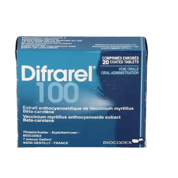 Difrarel 100 Mg, Comprimé Enrobé