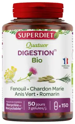 Superdiet Quatuor Bio Gélules Digestion B/150 à Annecy
