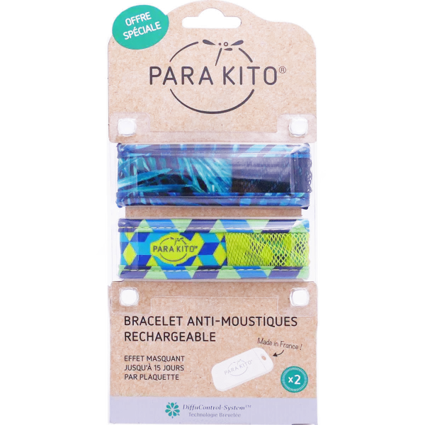 Parakito Color Bracelet Rechargeable Anti-moustique Adulte B/2