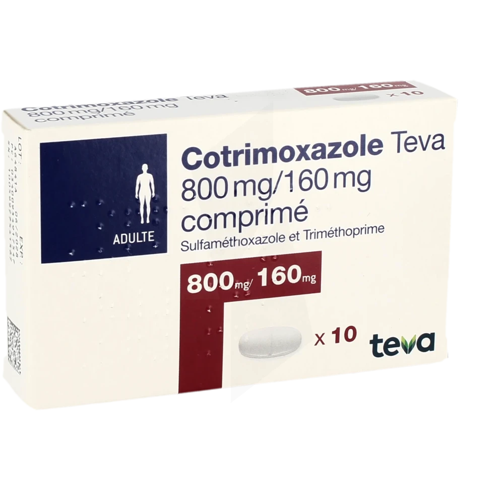 Cotrimoxazole Teva 800 Mg/160 Mg, Comprimé