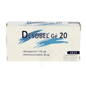Desobel 150 Microgrammes/20 Microgrammes, Comprimé