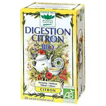 Romon Nature Complexes Tisane Digestion Citron Bio 20 Sachets à Casteljaloux
