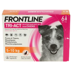 Frontline Tri-act Solution Pour Spot-on Pour Chiens 5 - 10 Kg, Solution Pour Spot-on