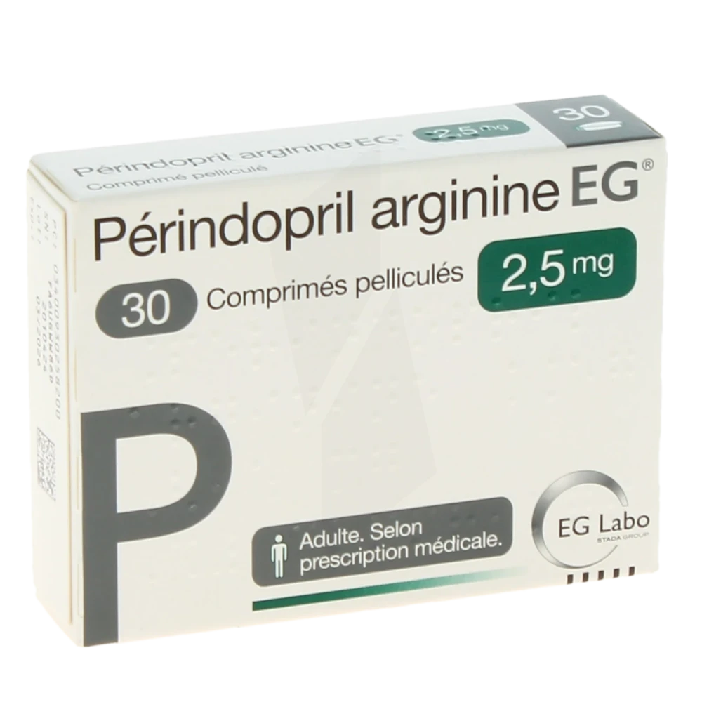 Perindopril Arginine Eg 2,5 Mg, Comprimé Pelliculé