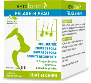 Vetoform Complement Alimentaire Pelage Et Peau Chien Et Chat Pot 100 G