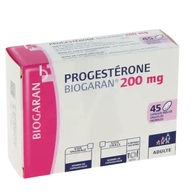 Progesterone Biogaran 200 Mg, Capsule Molle Ou Capsule Molle Vaginale à Chelles