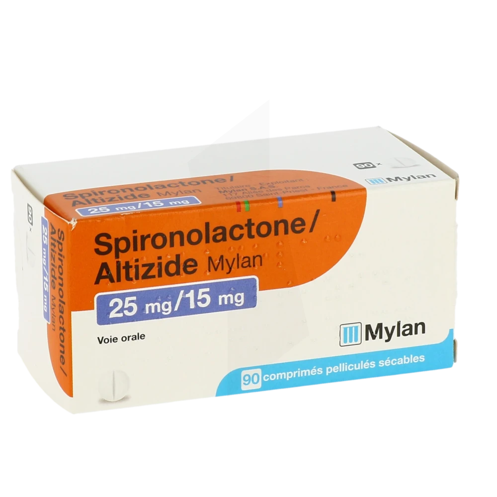 Spironolactone Altizide Viatris 25 Mg/15 Mg, Comprimé Pelliculé Sécable
