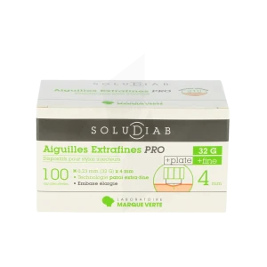 Soludiab Extrafine Pro Aiguille 32gx4mm B/100