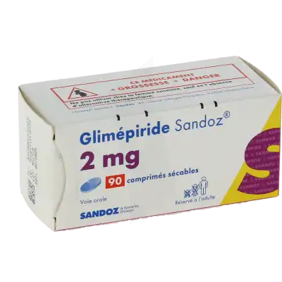 GLIMEPIRIDE SANDOZ 2 mg, comprimé sécable
