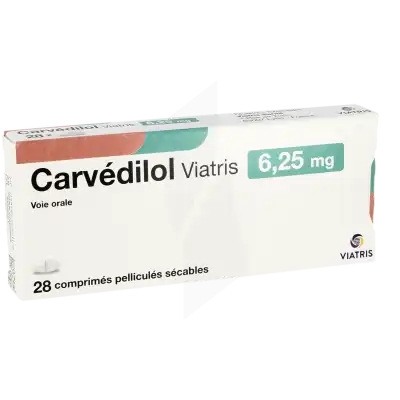 Carvedilol Viatris 6,25 Mg, Comprimé Pelliculé Sécable à La Ricamarie