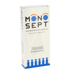 Monosept 0,25 Pour Mille (0,1 Mg/0,4 Ml) Collyre 30unidoses