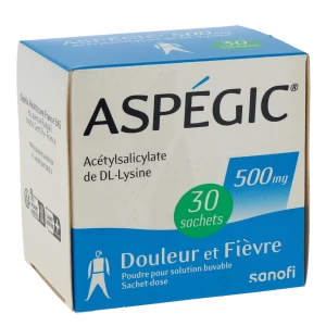 Aspegic 500 Mg, Poudre Pour Solution Buvable En Sachet-dose