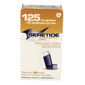 Seretide 125 Microgrammes/25 Microgrammes/dose, Suspension Pour Inhalation En Flacon Pressurisé Avec Valve Doseuse