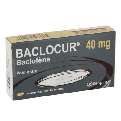 Baclocur 40 Mg, Comprimé Pelliculé Sécable à Paris