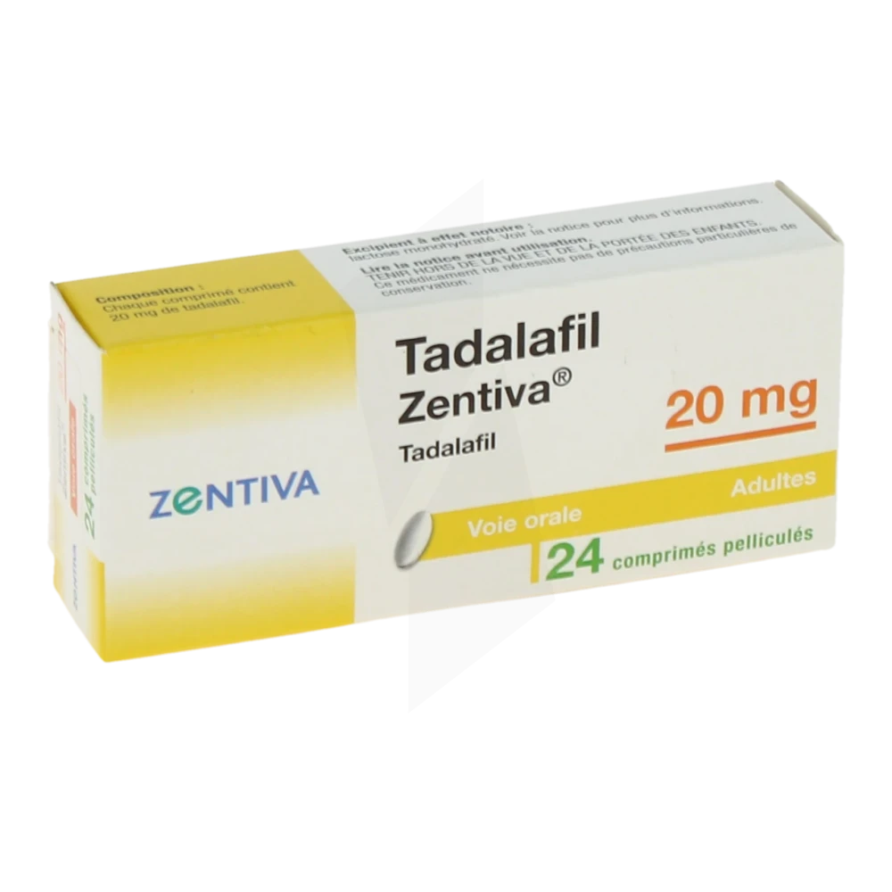 Tadalafil Zentiva 20 Mg, Comprimé Pelliculé