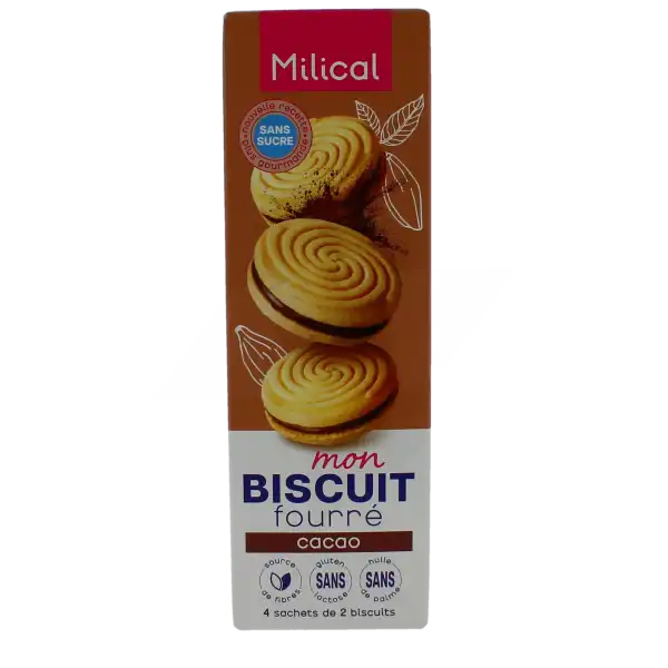 Milical Biscuit Fourré Cacao 4 Sachets/2