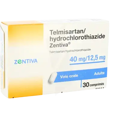 TELMISARTAN/HYDROCHLOROTHIAZIDE ZENTIVA 40 mg/12,5 mg, comprimé