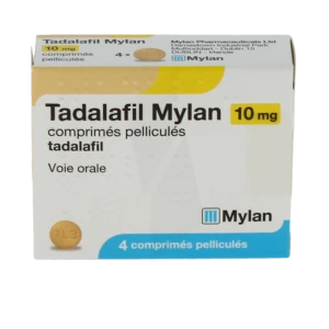 Tadalafil Mylan 10 Mg, Comprimé Pelliculé
