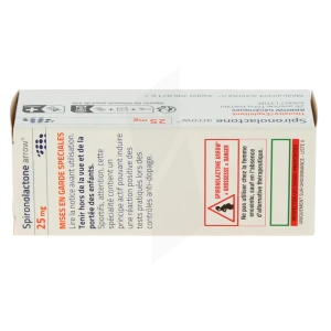 Spironolactone Arrow 25 Mg, Comprimé Pelliculé Sécable