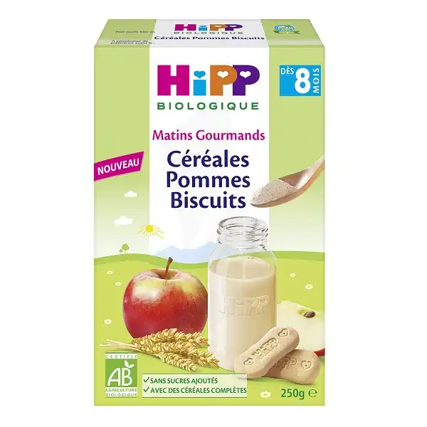 Hipp Céréales Pommes Biscuits Dès 8 Mois 250g