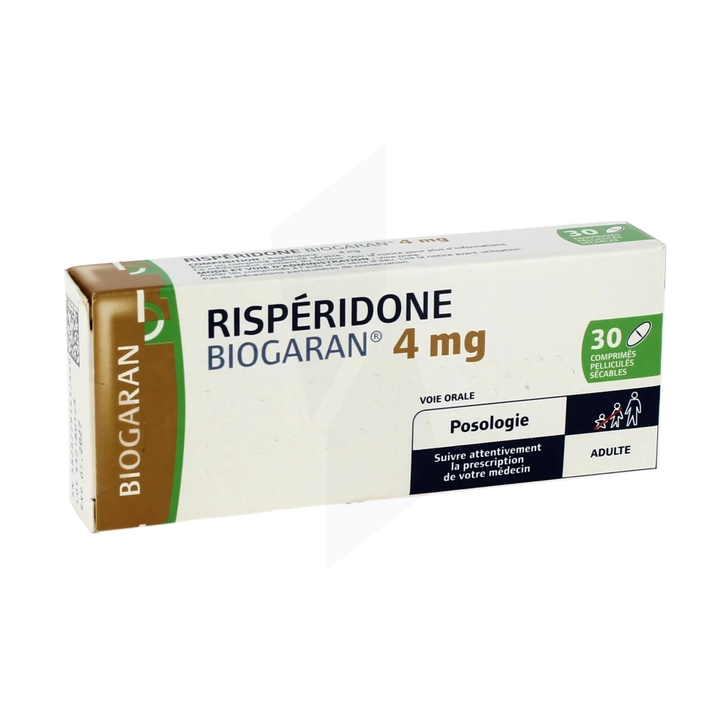 Risperidone Biogaran 4 Mg, Comprimé Pelliculé Sécable