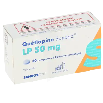 Quetiapine Sandoz Lp 50 Mg, Comprimé à Libération Prolongée à Sèvres