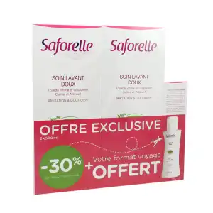 Acheter Saforelle Solution soin lavant doux 2*500ml+100ml à Bordeaux