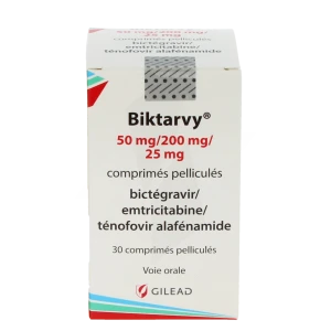 Biktarvy 50 Mg/200 Mg/25 Mg, Comprimé Pelliculé