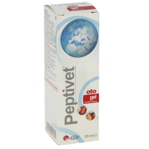 Peptivet Oto Gel Sol Ext Fl/25ml