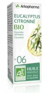 Arkopharma Huile Essentielle Bio N°6 Eucalyptus Citronné Fl/10ml à Chalon-sur-Saône