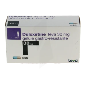 Duloxetine Teva 30 Mg, Gélule Gastro-résistante