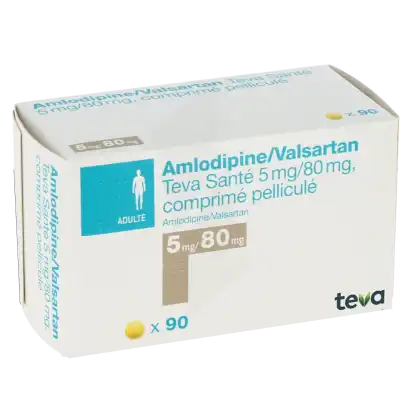 Amlodipine/valsartan Teva Sante 5 Mg/80 Mg, Comprimé Pelliculé à TOULOUSE